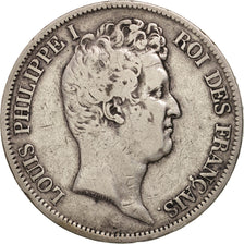 Coin, France, Louis-Philippe, 5 Francs, 1831, Lille, VF(20-25), Silver