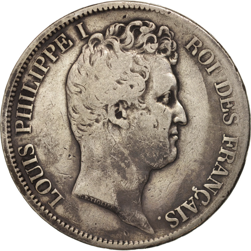 Moneta, Francia, Louis-Philippe, 5 Francs, 1831, Marseille, MB, Argento