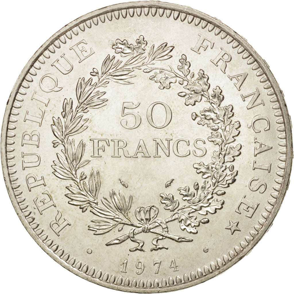 France, Hercule, 50 Francs, 1974, Paris, MS(65-70), Silver, KM:941.1