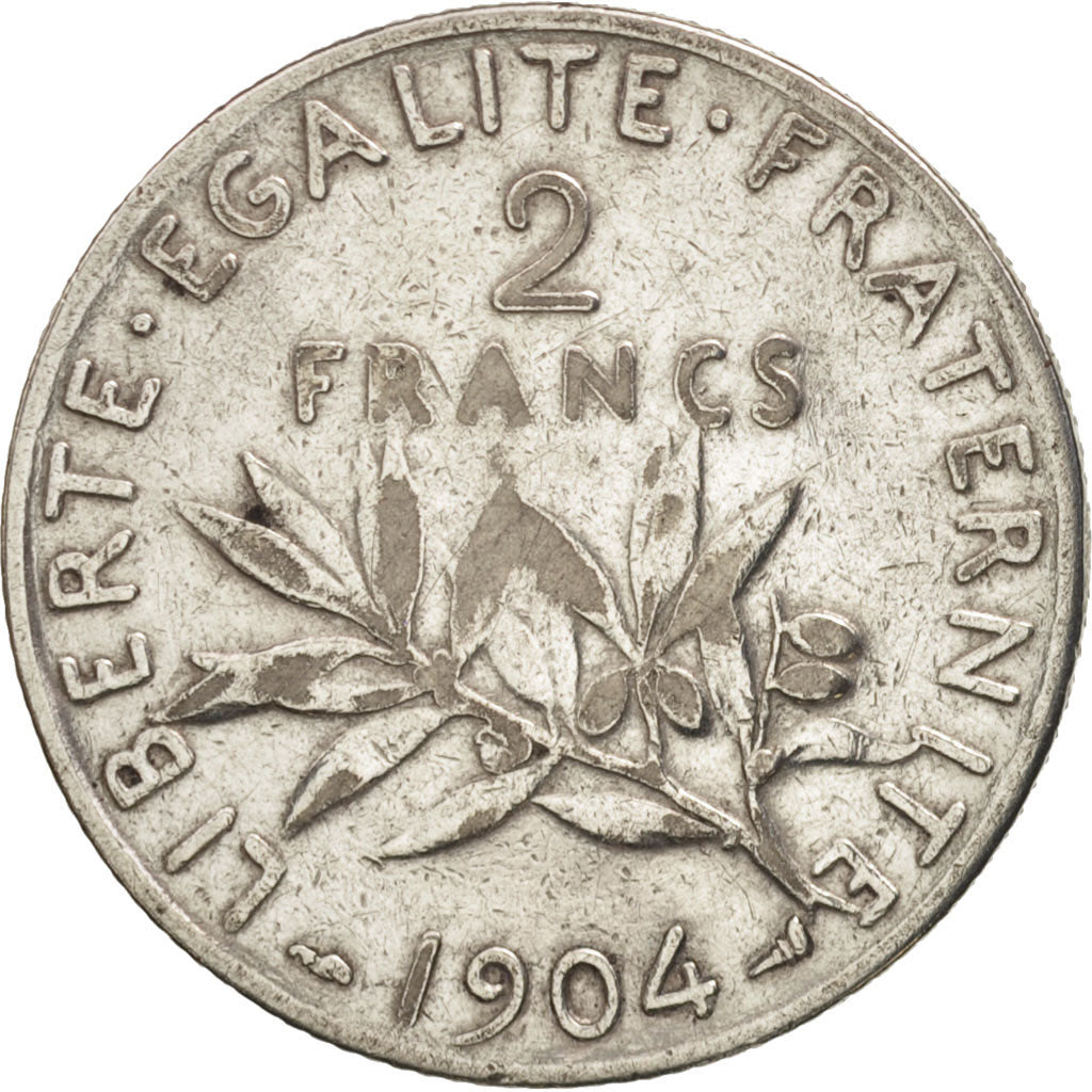 Monnaie, France, Semeuse, 2 Francs, 1904, Paris, TB, Argent, KM:845.1