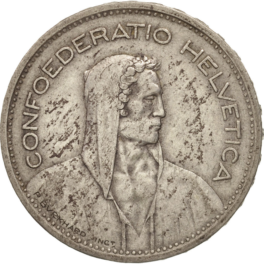 Switzerland, 5 Francs, 1951, Bern, EF(40-45), Silver, KM:40