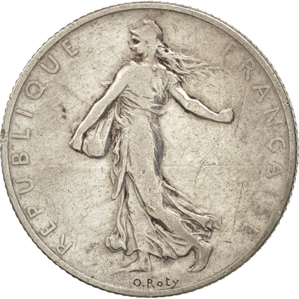 Coin, France, Semeuse, 2 Francs, 1909, Paris, VF(20-25), Silver, KM:845.1