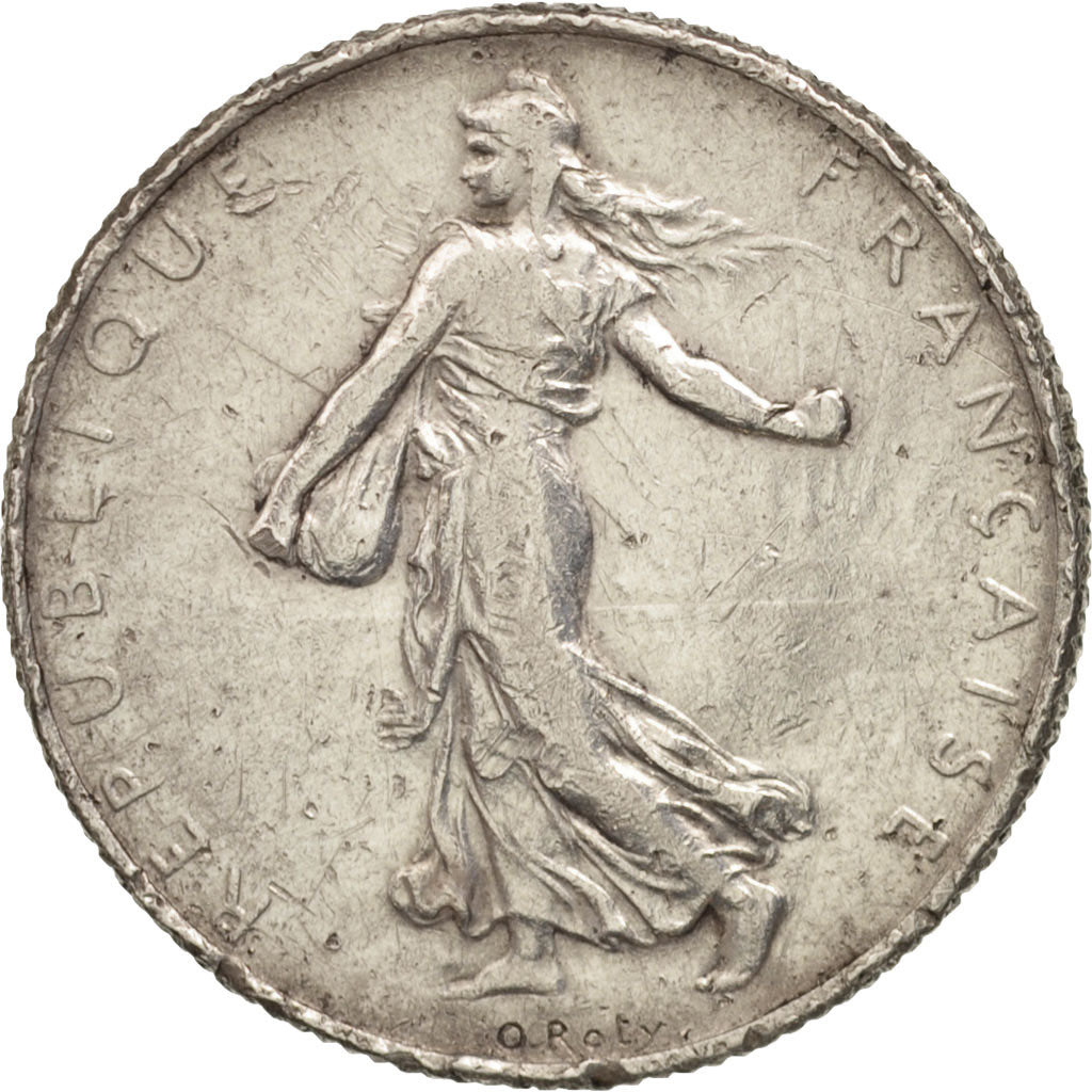 France, Semeuse, 2 Francs, 1912, Paris, TB, Argent, KM:845.1