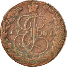 Coin, Russia, Catherine II, 5 Kopeks, 1781, Ekaterinbourg, VF(20-25), Copper