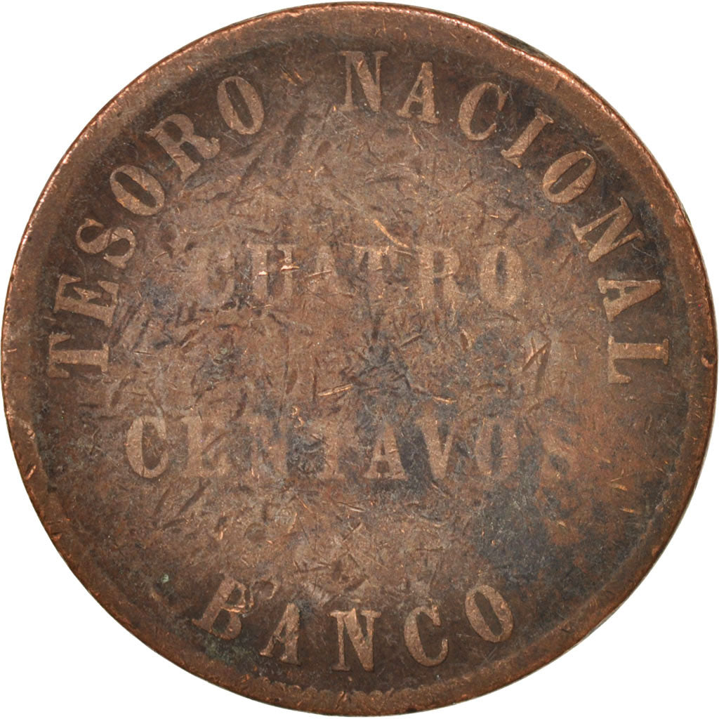 Argentinien, 4 Centavos, 1854, SGE, Copper, KM:25