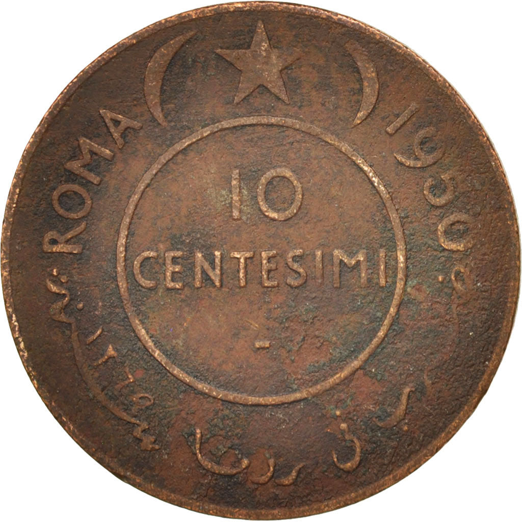 Somalia, 10 Centesimi, 1950, S, Copper, KM:3