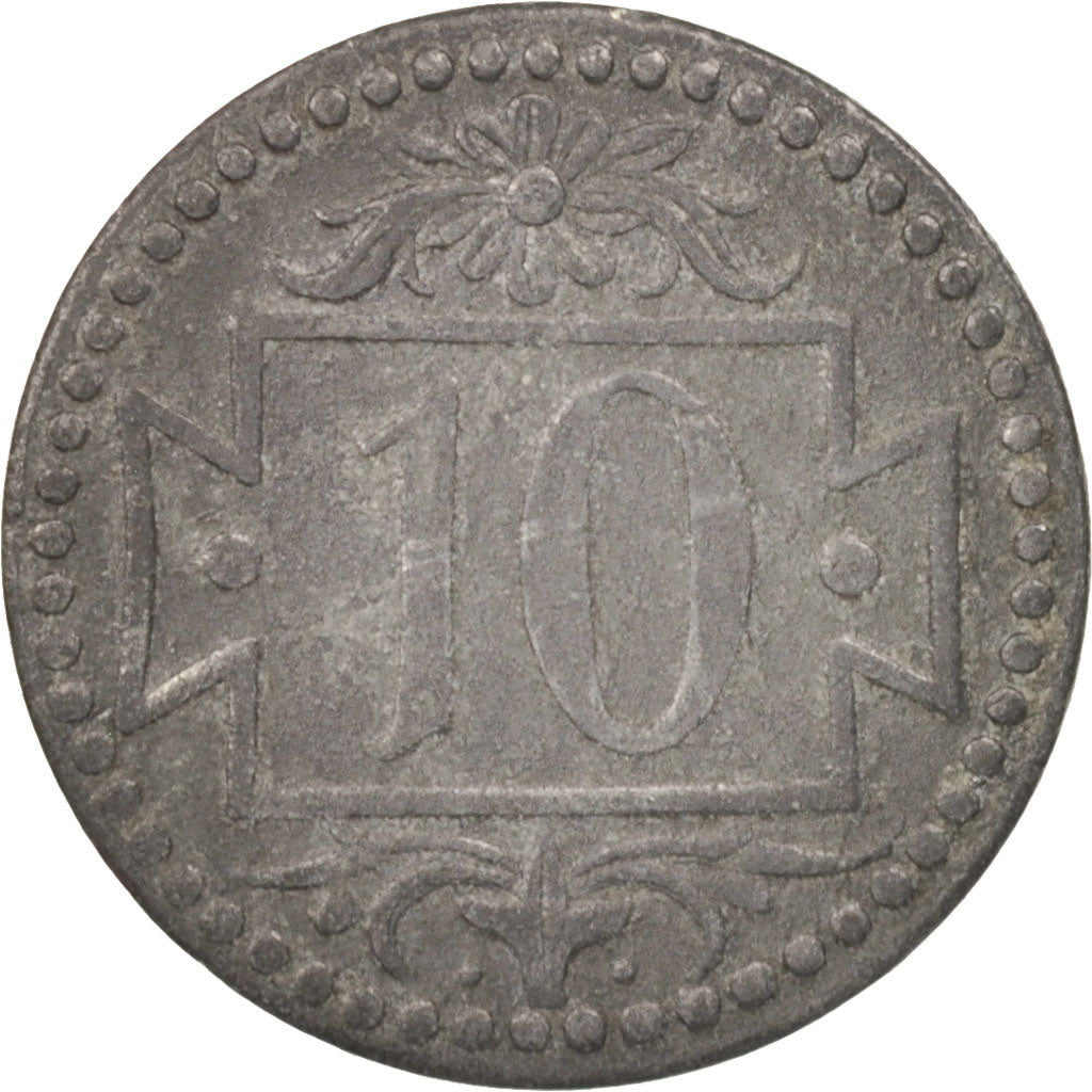 DANZIG, 10 Pfennig, 1920, SS, Zinc, KM:Tn1