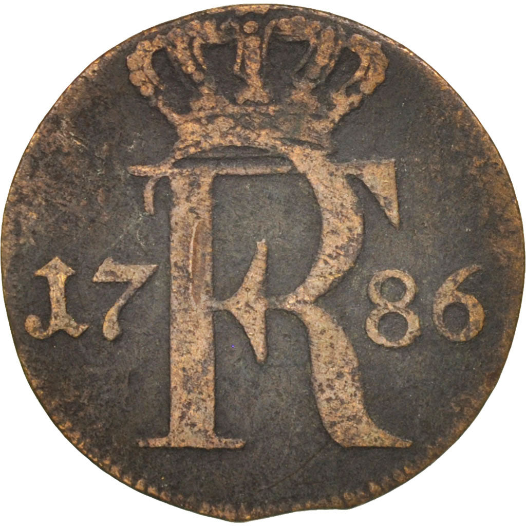 German States, PRUSSIA, Friedrich II, 1/24 Thaler, 1786, VF(20-25), Silver