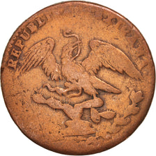 México, 1/4 Real, Un Quarto/Una Quartilla, 1835, Mexico City, BC, Cobre, KM:358