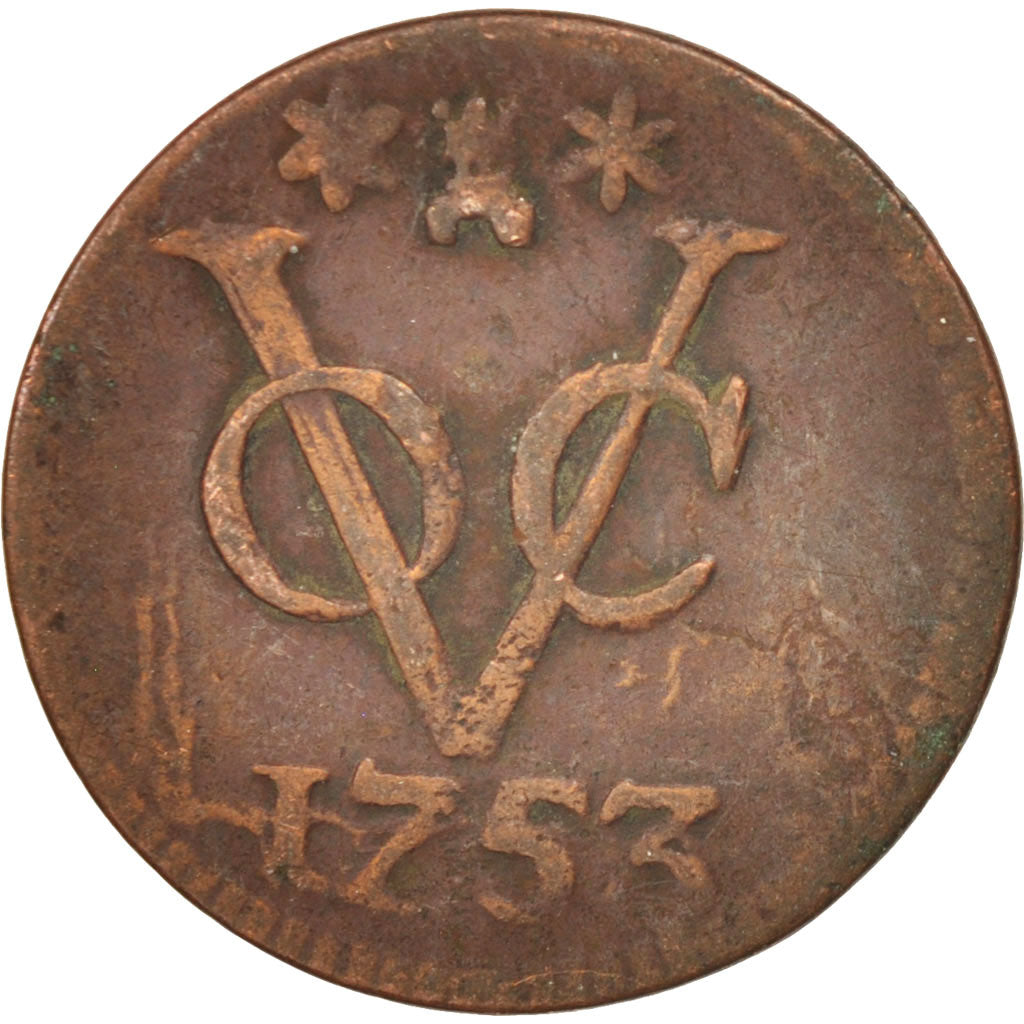 NETHERLANDS EAST INDIES, Duit, 1753, VF(20-25), Copper, KM:152.3
