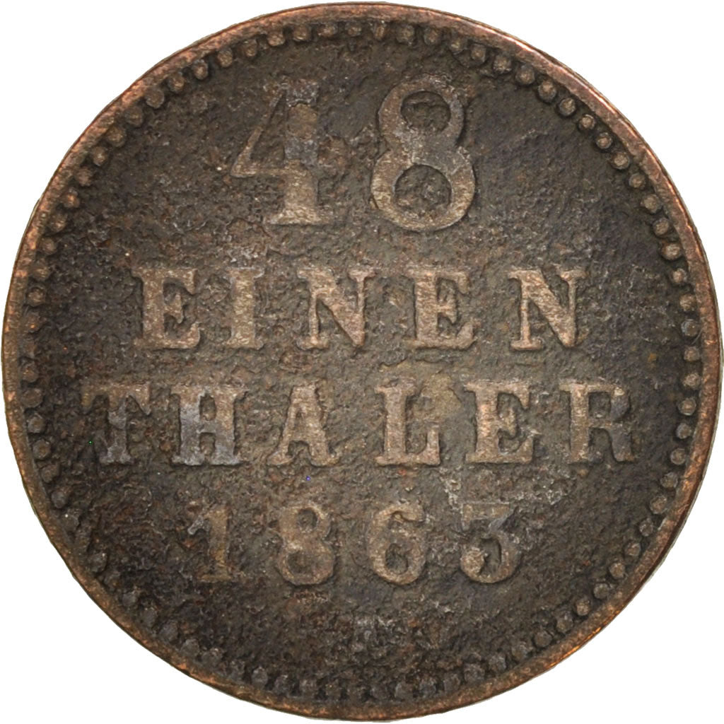 German States, MECKLENBURG-SCHWERIN, Friedrich Franz II, 1/48 Thaler, 1863