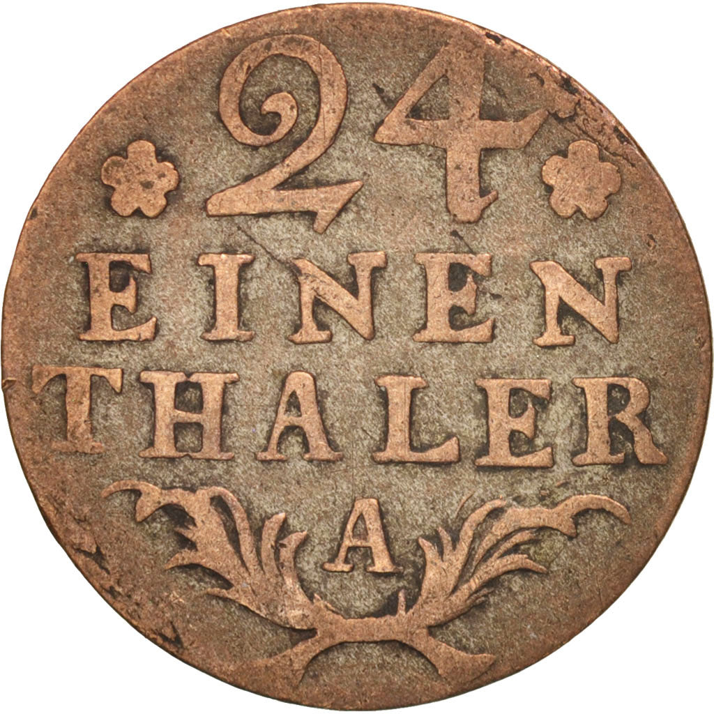 German States, PRUSSIA, Friedrich II, 1/24 Thaler, 1783, Berlin, F(12-15)