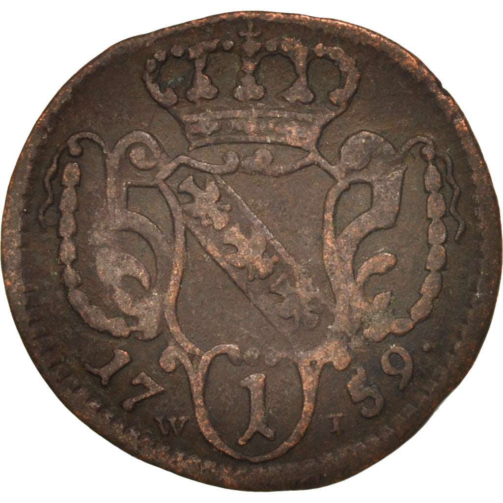 Austria, Franz I, Pfennig, 1759 WI, F(12-15), Copper, KM:2001
