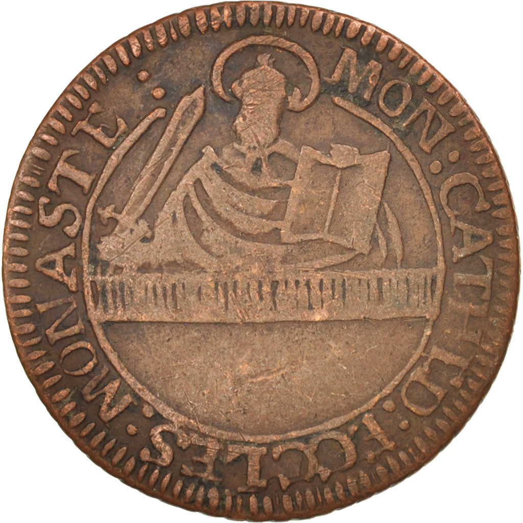 German States, MUNSTER, 4 Pfennig, 1790, VF(20-25), Copper, KM:446