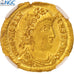 Constantius III, Solidus, Ravenna, Gradée, NGC, Choice AU, SUP, Or, RIC:1325