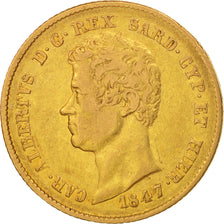 Munten, Italiaanse staten, SARDINIA, Carlo Alberto, 20 Lire, 1847, Genoa, ZF