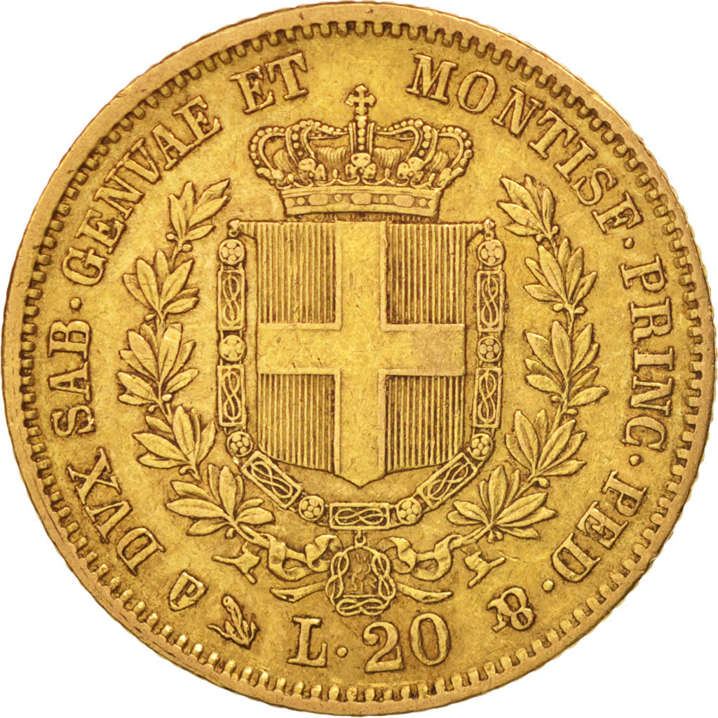 Münze, Italien Staaten, SARDINIA, Vittorio Emanuele II, 20 Lire, 1851, Genoa