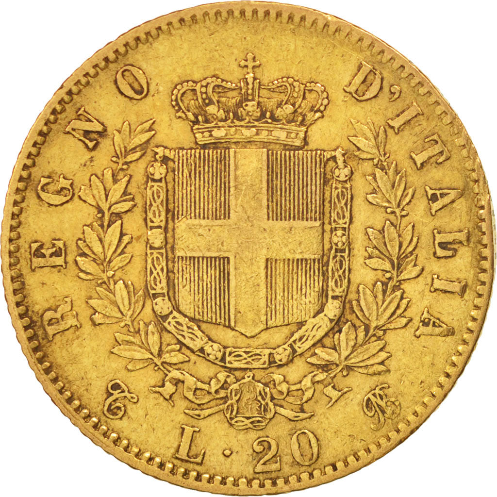 Monnaie, Italie, Vittorio Emanuele II, 20 Lire, 1862, Torino, TTB, Or, KM:10.1