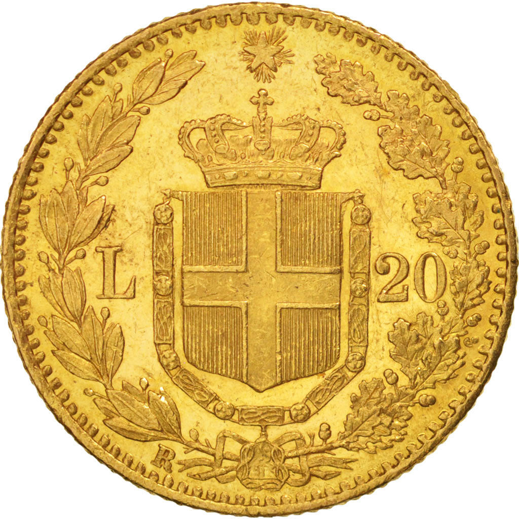 Italie, Umberto I, 20 Lire, 1882, Rome, SUP, Or, KM:21