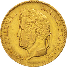 Frankreich, Louis-Philippe, 40 Francs, 1834, Paris, SS+, Gold, KM:747.1