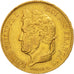 Frankreich, Louis-Philippe, 40 Francs, 1834, Paris, SS+, Gold, KM:747.1