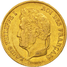 Moneta, Francia, Louis-Philippe, 40 Francs, 1838, Paris, BB, Oro, KM:747.1