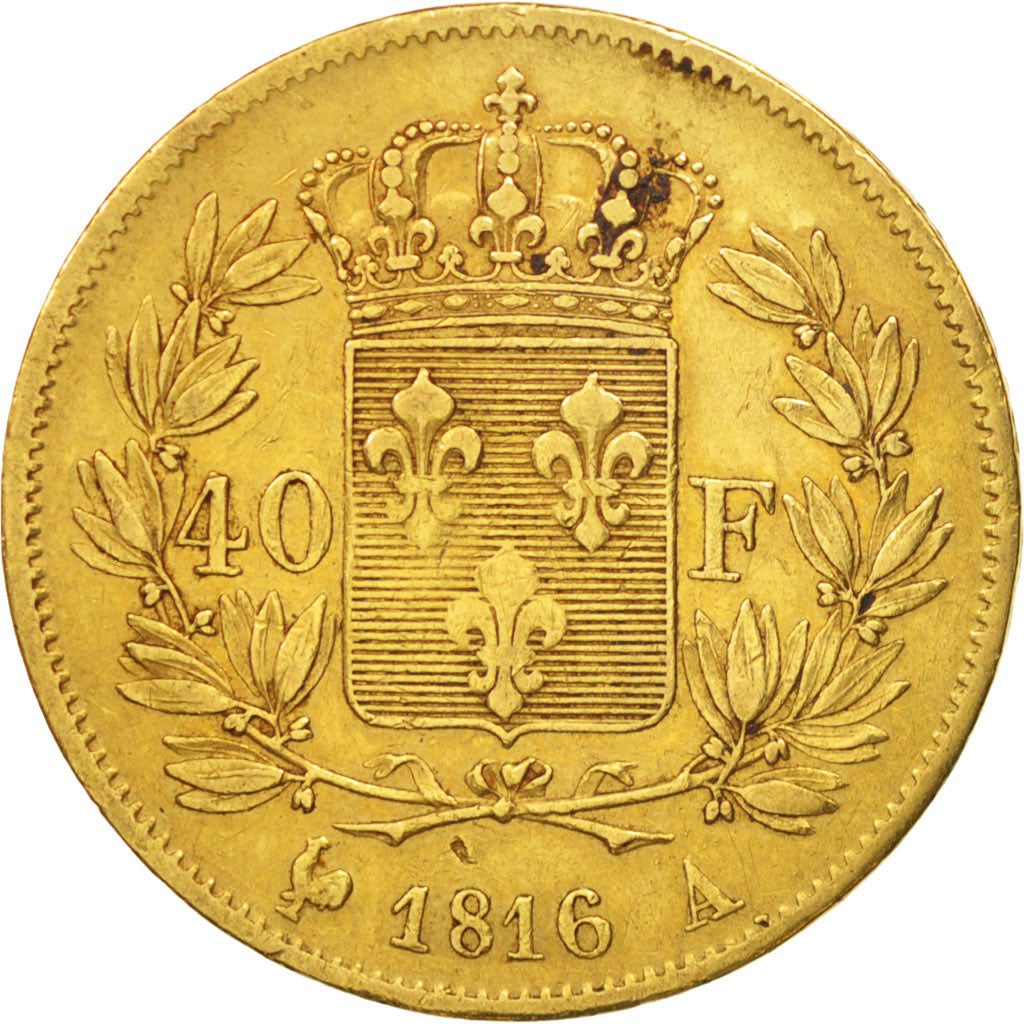 Münze, Frankreich, Louis XVIII, Louis XVIII, 40 Francs, 1816, Paris, SS, Gold