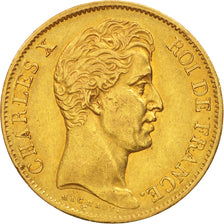 France, Charles X, 40 Francs, 1830, Paris, TTB+, Or, KM:721.1, Gadoury:1105