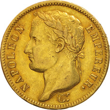 France, Napoléon I, 40 Francs, 1812, Paris, AU(50-53), Gold, KM:696.1
