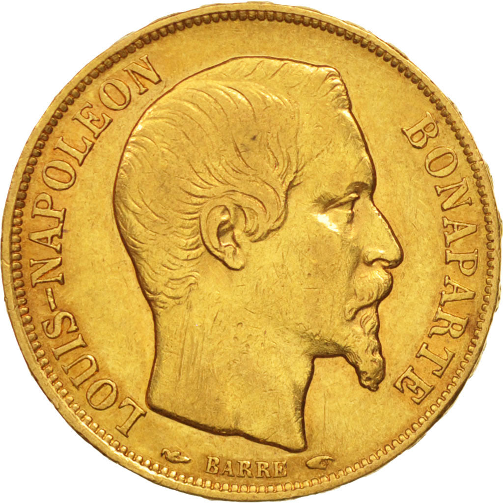 France, Napoleon III, 20 Francs, 1852, Paris, EF(40-45), Gold, KM:774