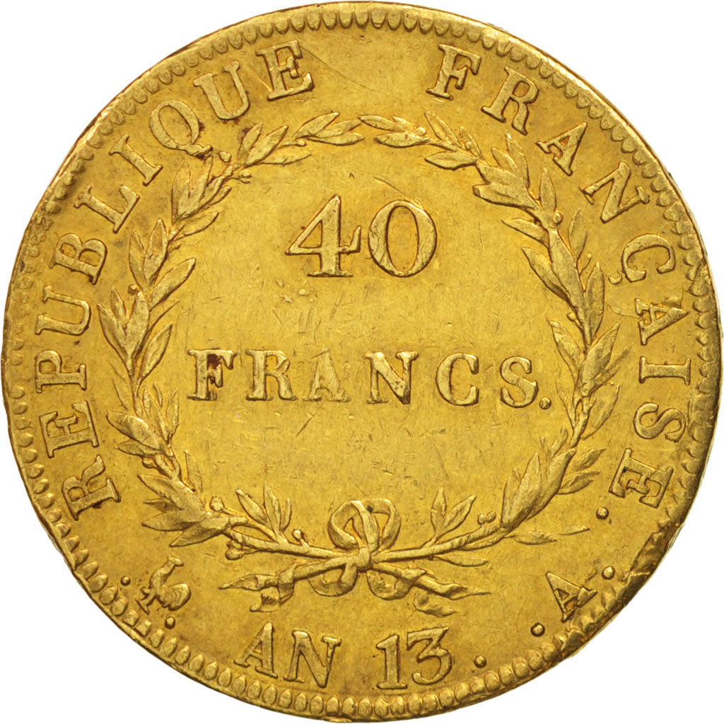 Moneda, Francia, Napoléon I, 40 Francs, 1804, Paris, MBC, Oro, KM:664.1