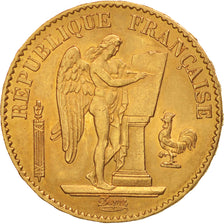 France, Génie, 20 Francs, 1876, Paris, MS(60-62), Gold, KM:825, Gadoury:1063