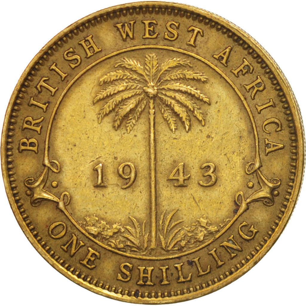 BRITISH WEST AFRICA, George VI, Shilling, 1943, EF(40-45), Nickel-brass, KM:23