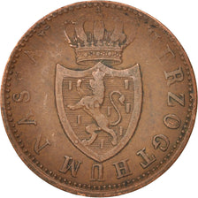 German States, NASSAU, Wilhelm, Kreuzer, 1838, Wiesbaden, VF(30-35), Copper
