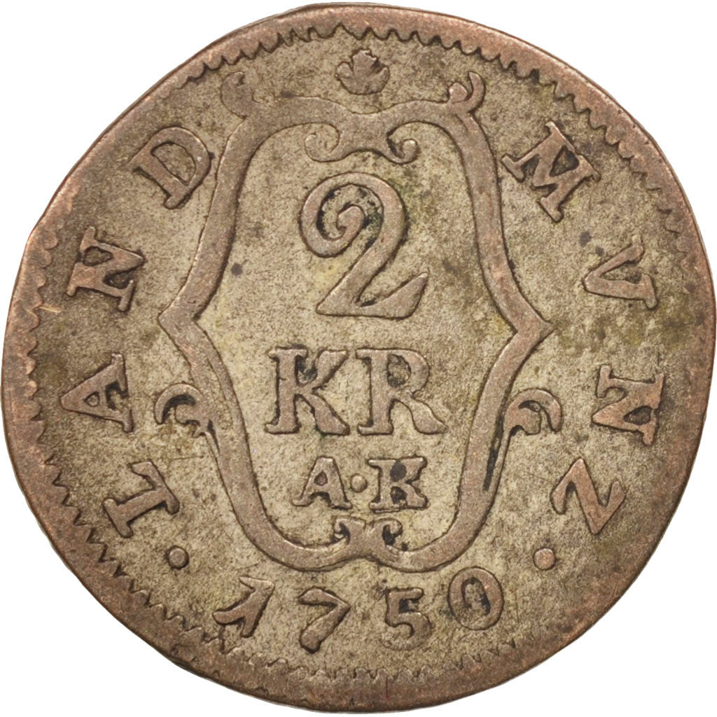 Münze, Deutsch Staaten, PFALZ-ELECTORAL PFALZ, Karl Theodor, 2 Kreuzer, 1750