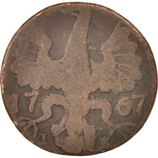Deutsch Staaten, AACHEN, 12 Heller, 1767, SGE+, Copper, KM:51