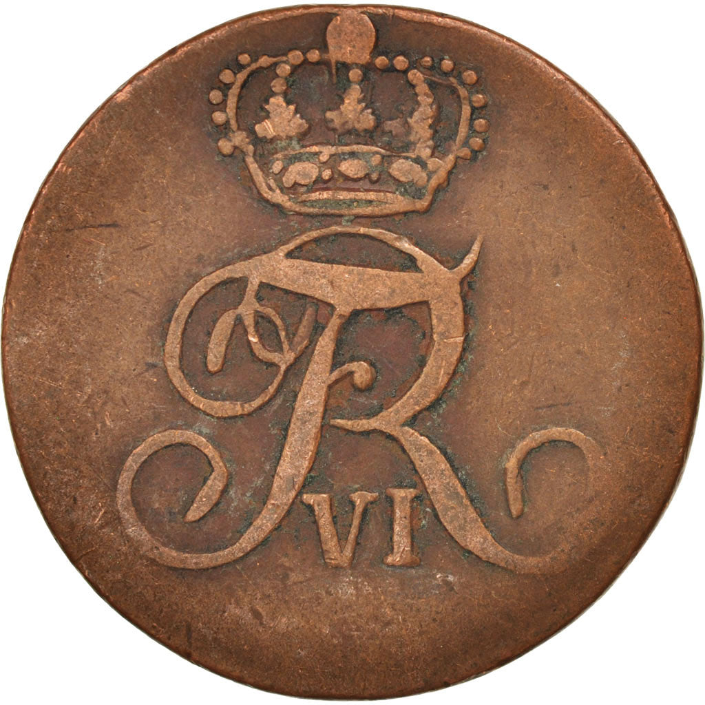 Norway, 2 Skilling, 1810, VF(20-25), Copper, KM:280.1