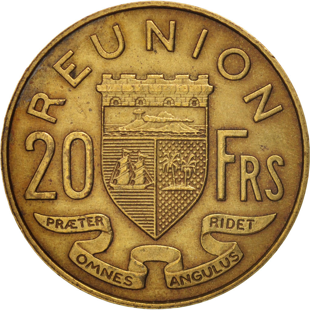 Réunion, 20 Francs, 1955, AU(55-58), Aluminum-Bronze, KM:11
