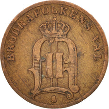 Moneda, Suecia, Oscar II, Ore, 1890, MBC, Bronce, KM:750