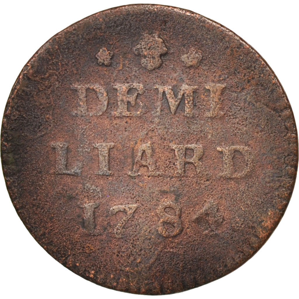 Coin, Luxembourg, Joseph II, 1/2 Liard, 1784, Brussels, VF(20-25), Copper, KM:10