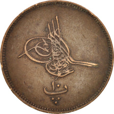 Egitto, Abdul Aziz, 10 Para, 1864 (AH1277//5), BB, Bronzo, KM:241
