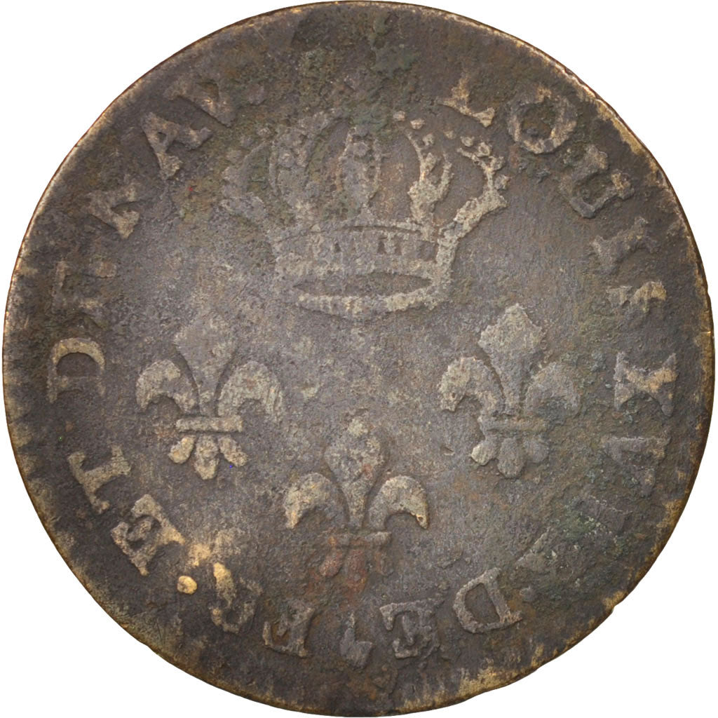 FRENCH GUIANA, 2 Sous, 1789, Paris, VF(20-25), Billon, KM:1