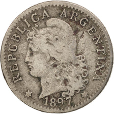 Argentina, 5 Centavos, 1897, VF(20-25), Copper-nickel, KM:34