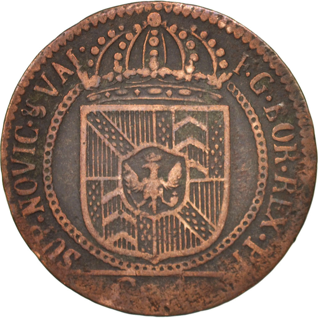 SWISS CANTONS, NEUCHATEL, 1/2 Batzen, 17[90]?, Neuenburg, VF(20-25), Billon