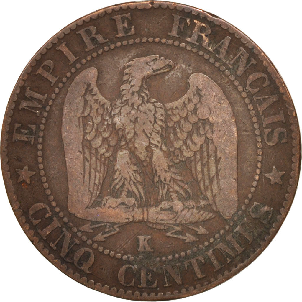 Coin, France, Napoleon III, Napoléon III, 5 Centimes, 1856, Bordeaux