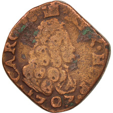 Moneda, Estados italianos, MILAN, Carlo III, Quattrino, 1707, BC+, Cobre, KM:113