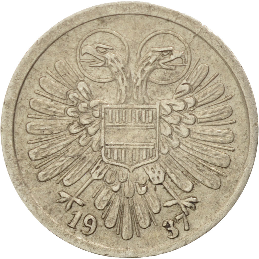 Münze, Österreich, Schilling, 1937, SS, Aluminium
