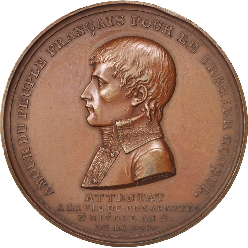 France, Medal, History, 1800, Auguste, AU(55-58), Bronze