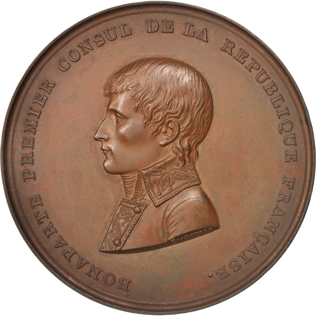 France, Medal, La ville de Lille à Napoléon Bonaparte, 1803, MS(60-62), Bronze