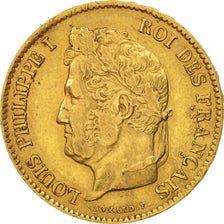 Coin, France, Louis-Philippe, 40 Francs, 1834, Paris, AU(50-53), Gold, KM:747.1